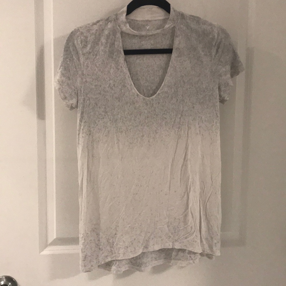 Tie dye neck cut out soft t shirt good condition